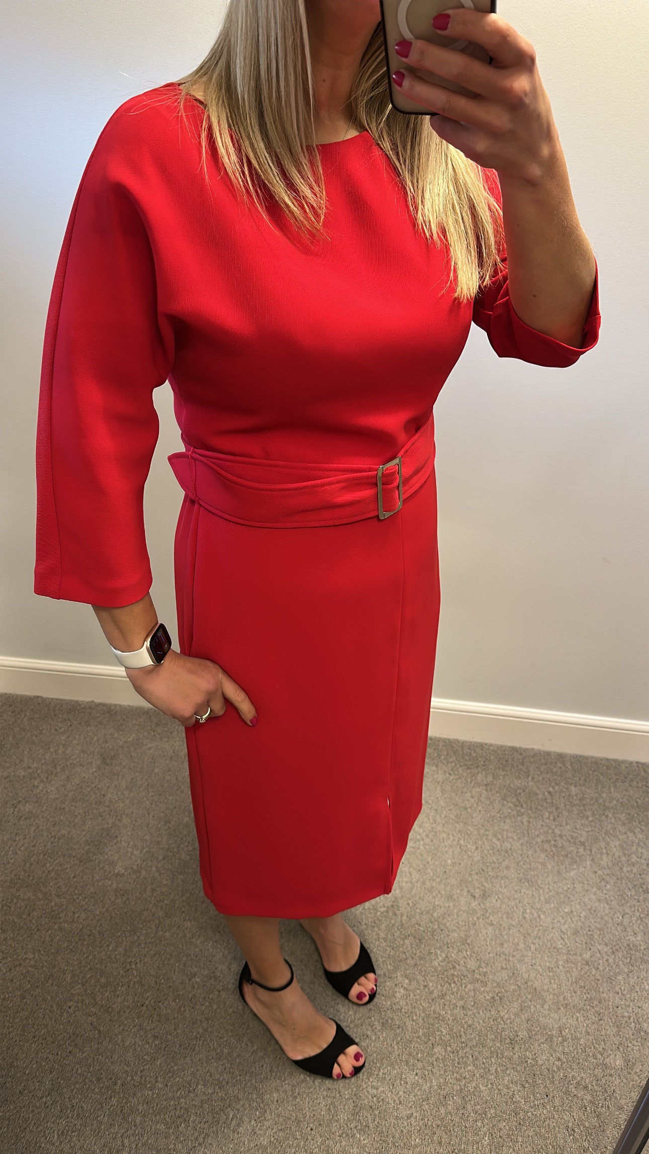 Phase eight red dress size 14