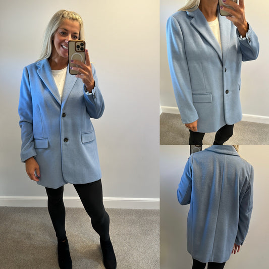Phase eight baby blue wool jacket size 14