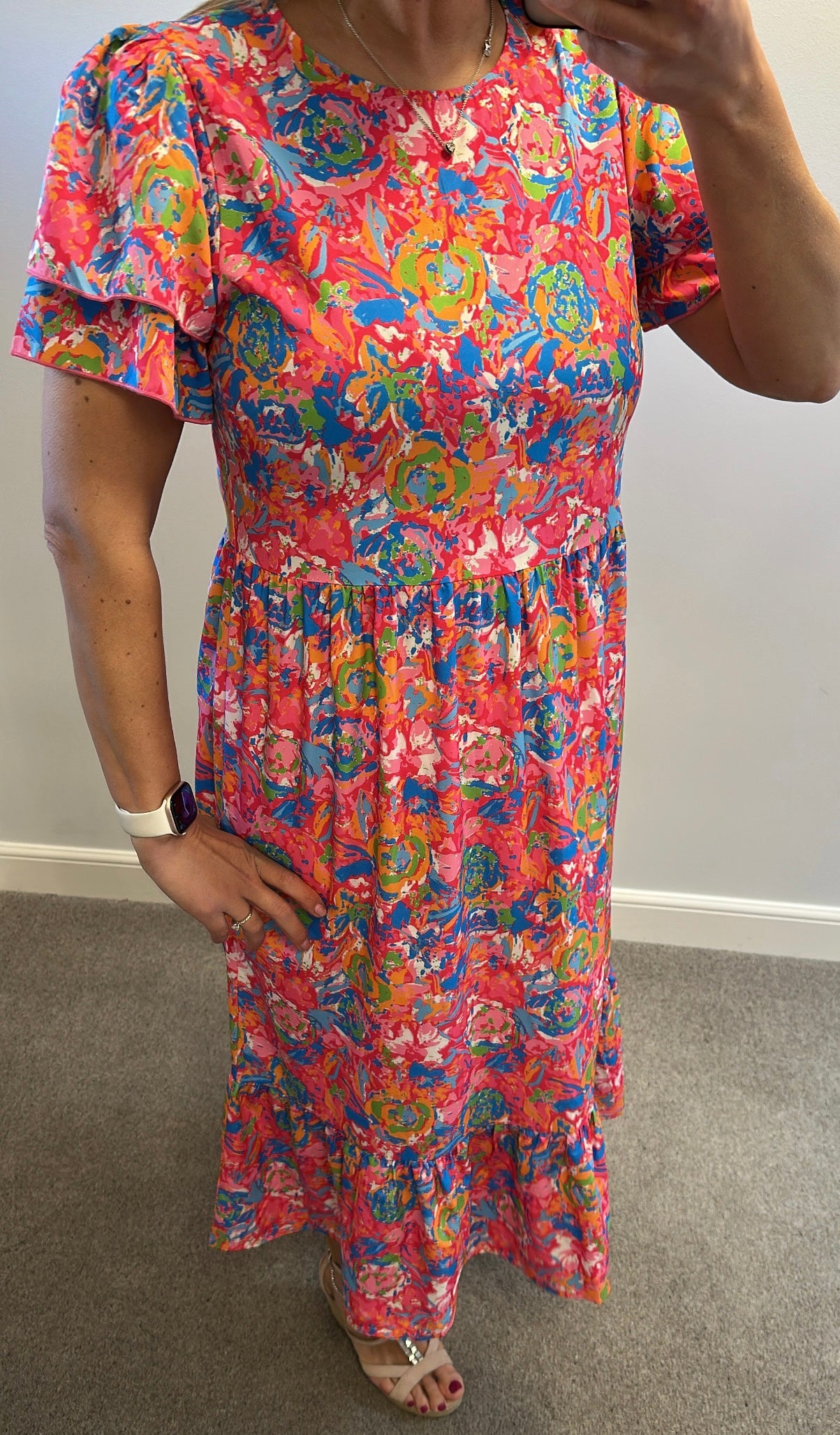 Urban bliss pink floral dress size 12