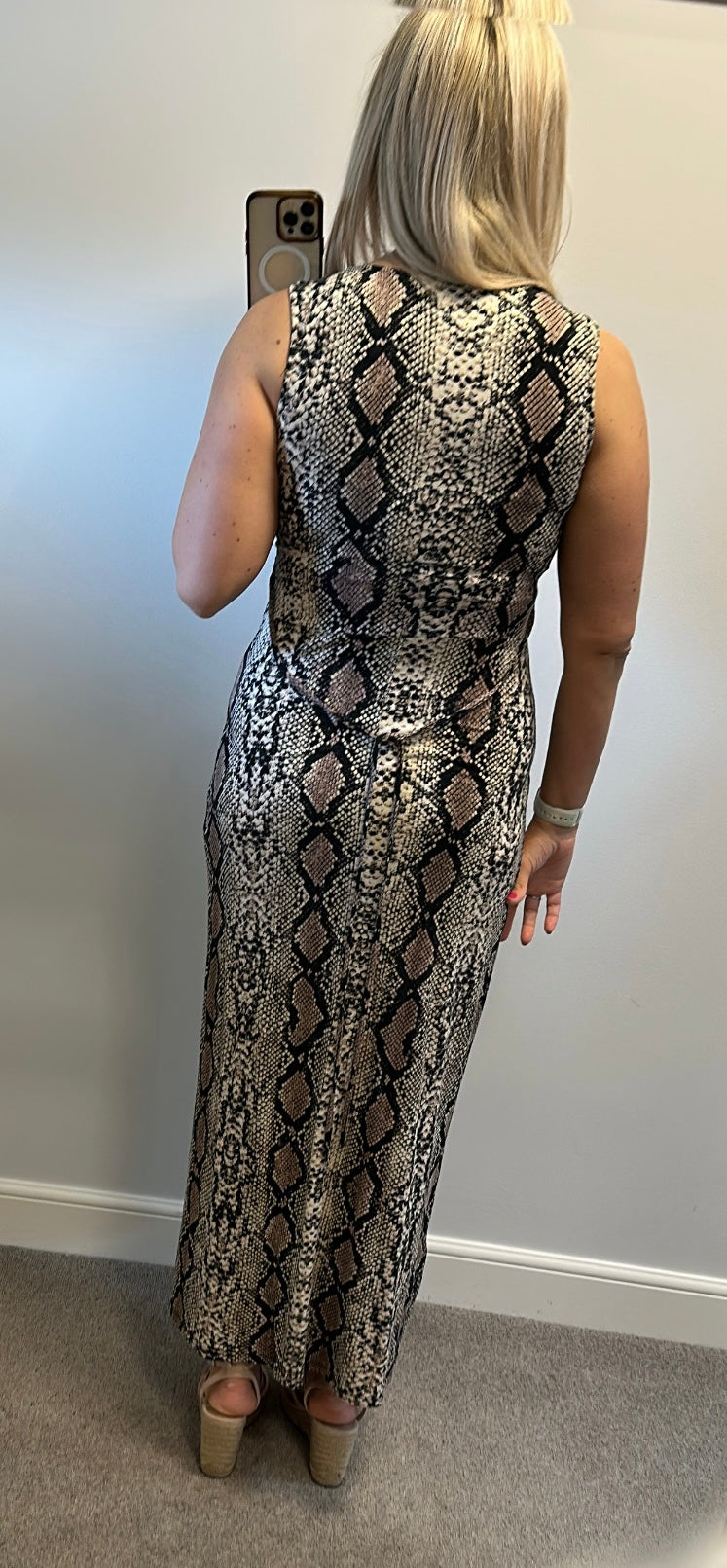 Snakeskin print dress size 14