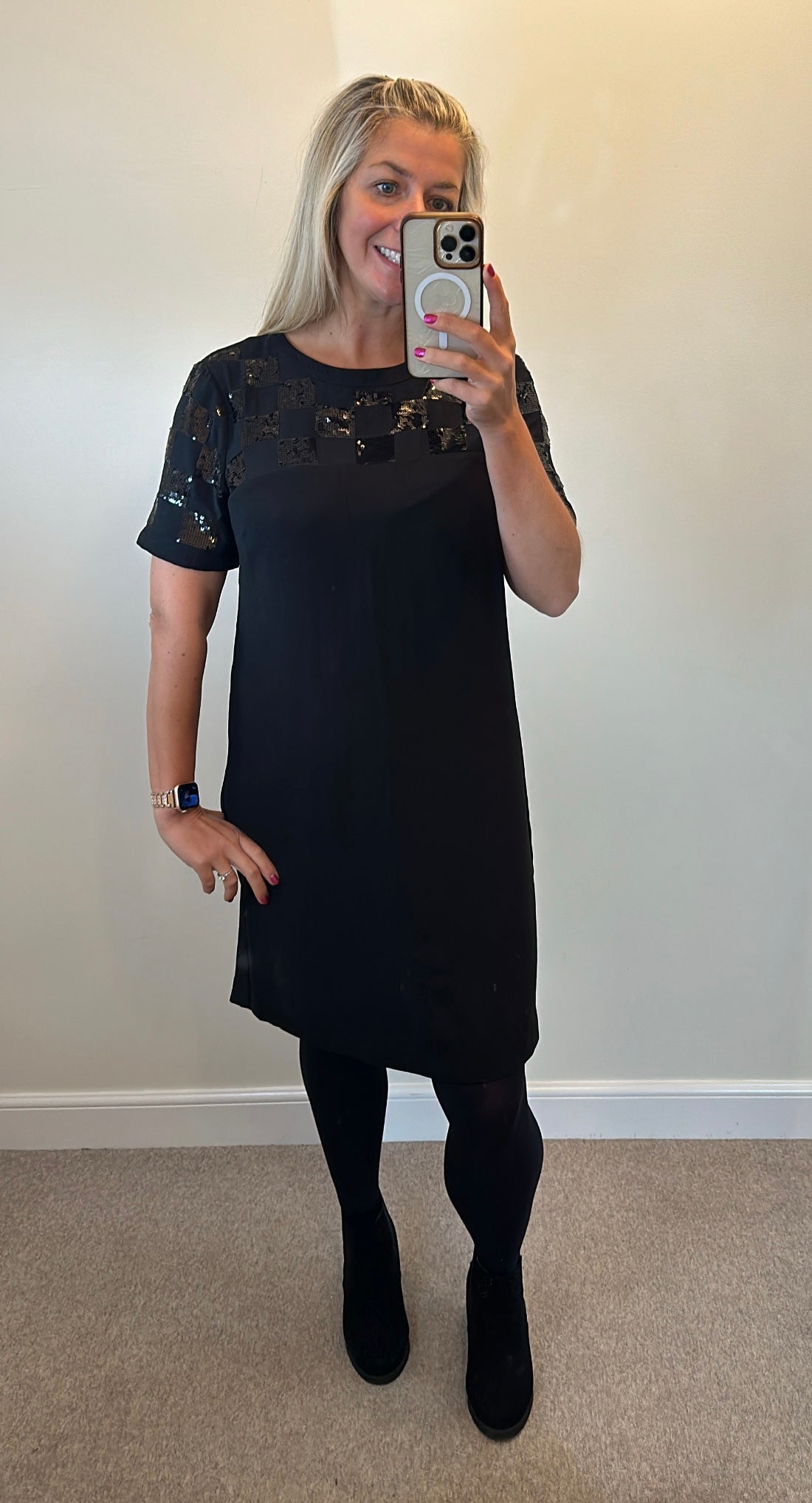 The collection Debenhams black sequin dress size 14