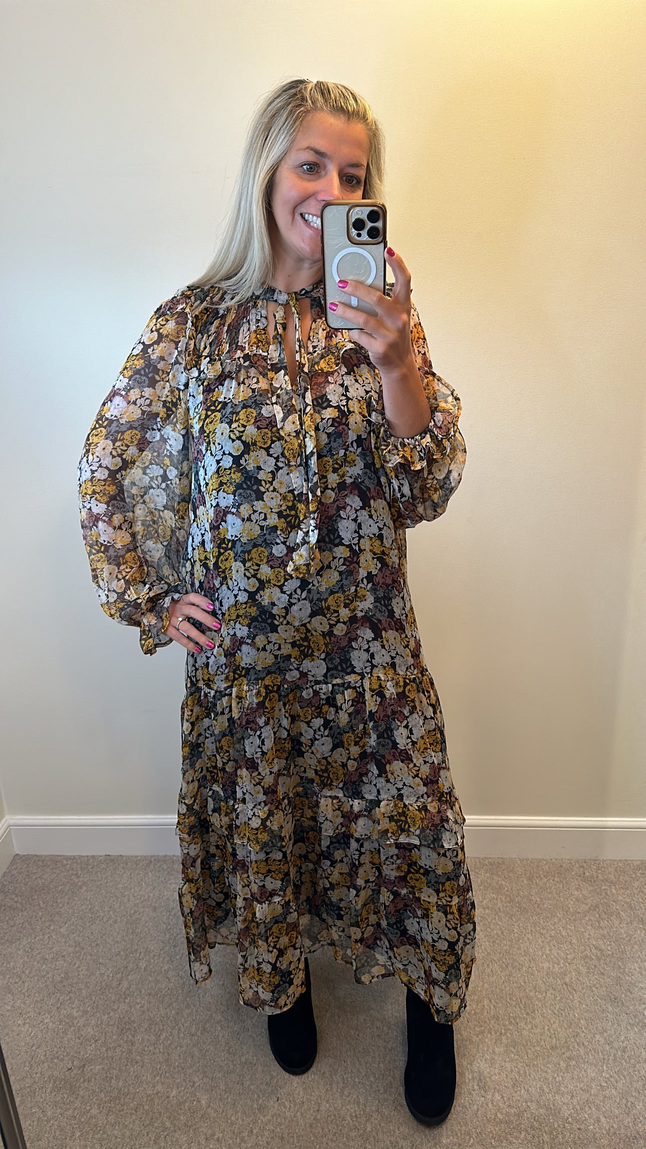 Mango floral maxi dress size L would fit upto size 16