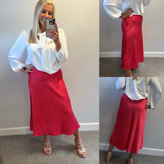 French connection pink midi skirt size M fitting up to size 12