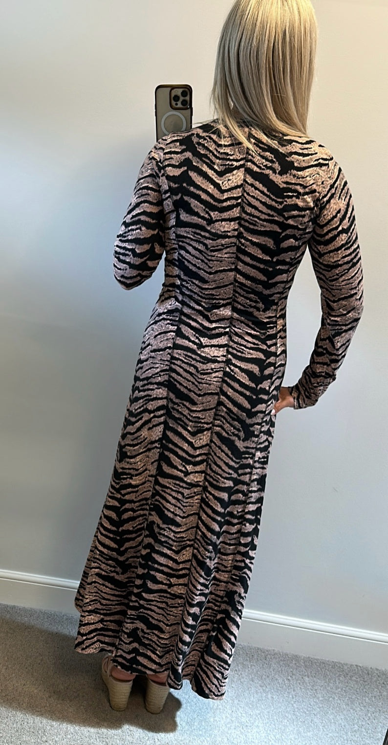 ASOS animal print long dress size 12
