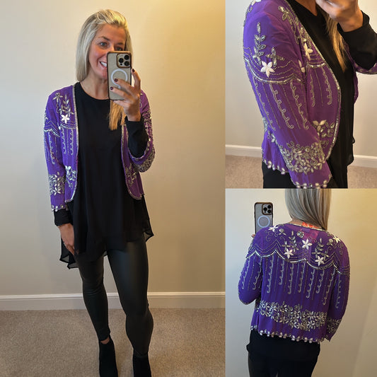 Together purple embellished top size 14 brand new with tags