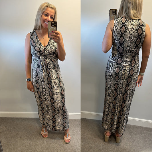 Snakeskin print dress size 14