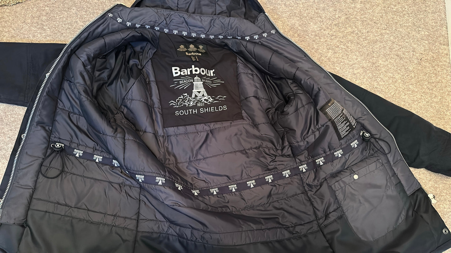 Barbour navy jacket size 12