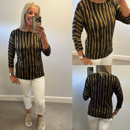 Noni B Black chain top size XS (oversized UK 10- 14) brand new with tags