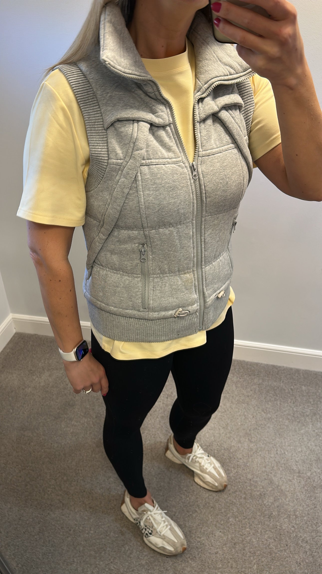 Grey cotton gilet size M would fit upto size 12