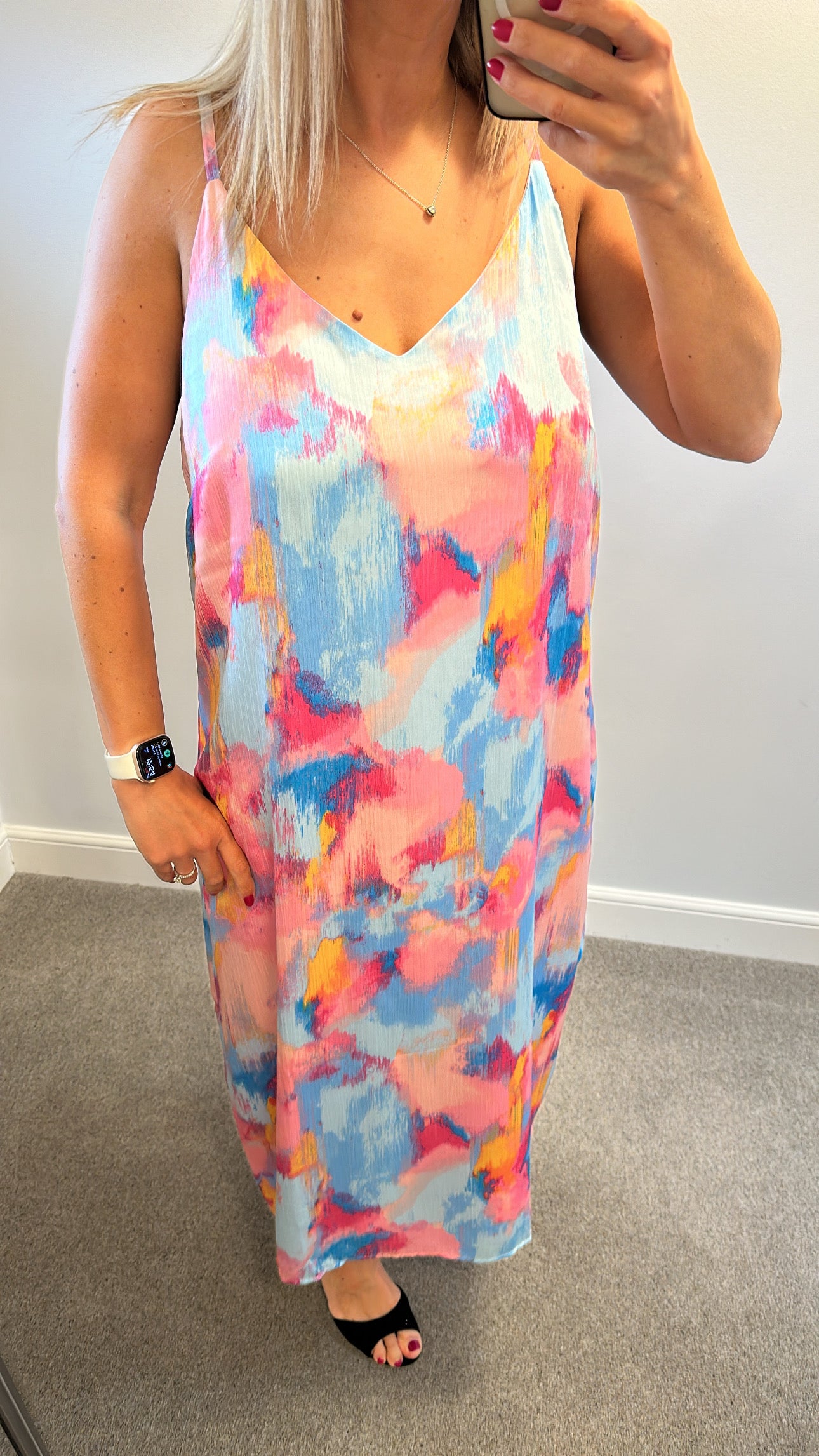 JD Williams pastel strappy dress size 16