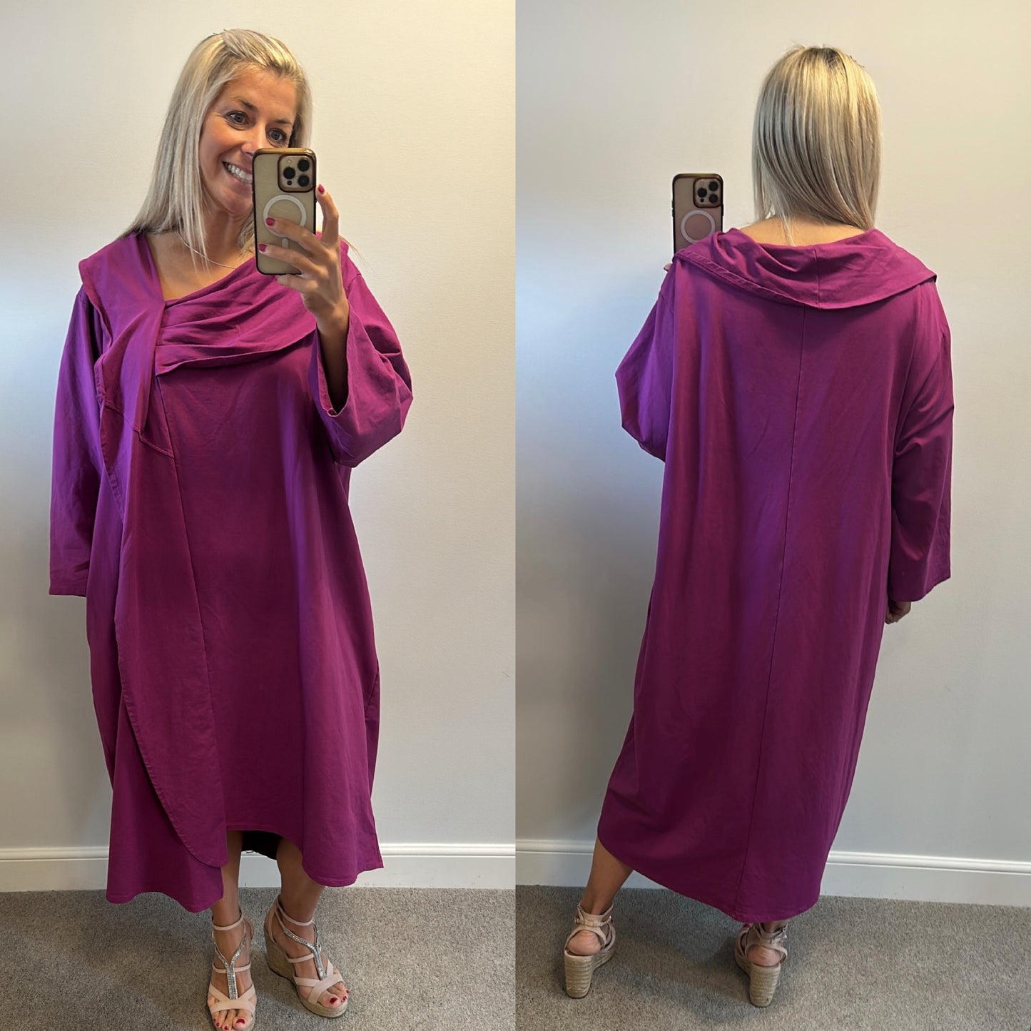 Purple long floaty dress one size would fit upto size 26