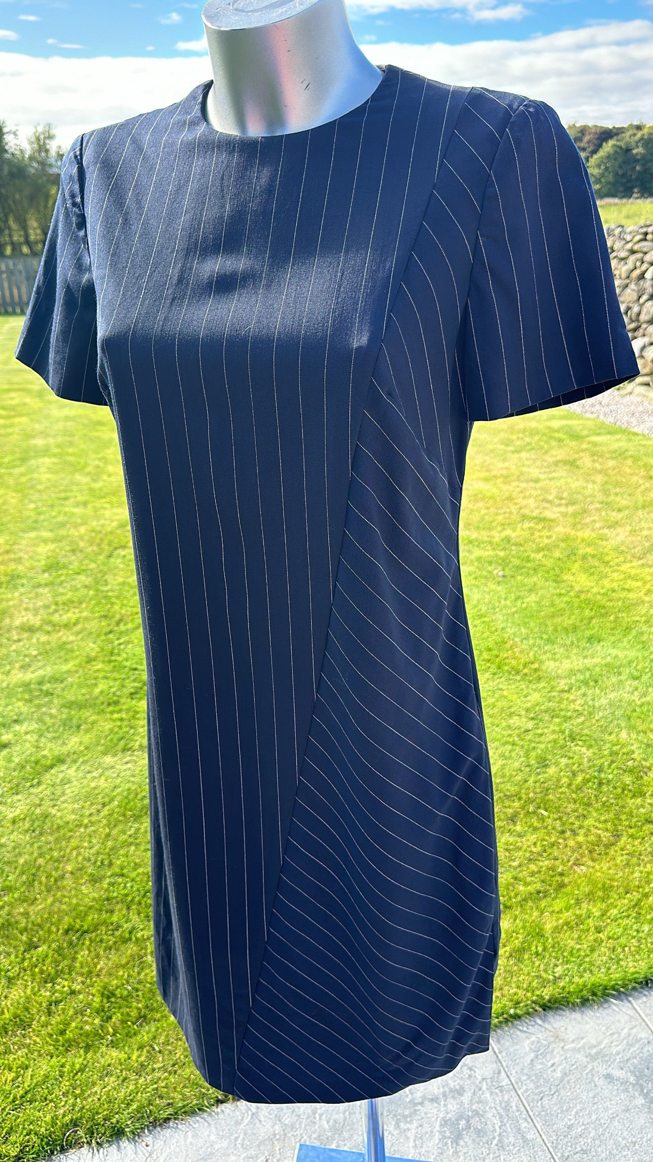 Jaeger navy pinstripe dress size 10