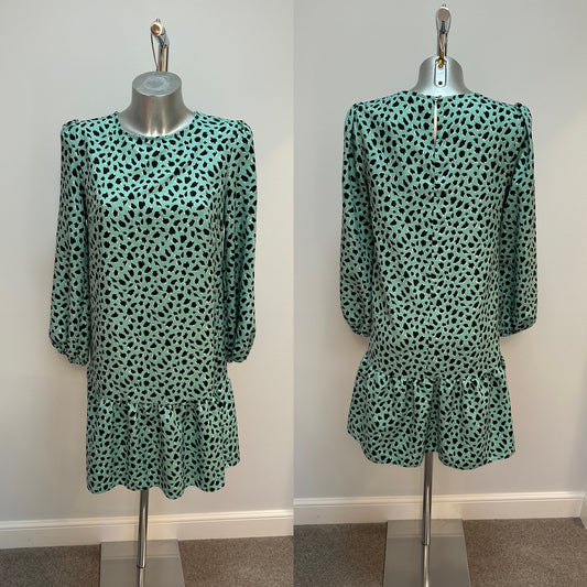 Tu mint green print dress size 8