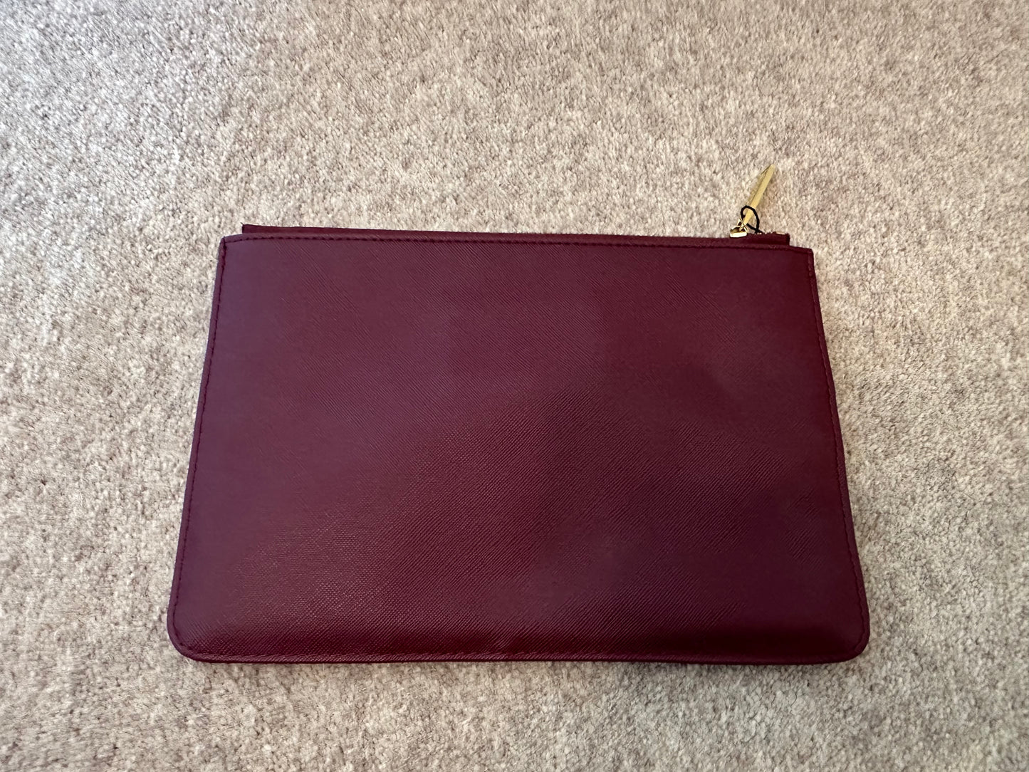 Katie Loxton burgundy make up bag / purse