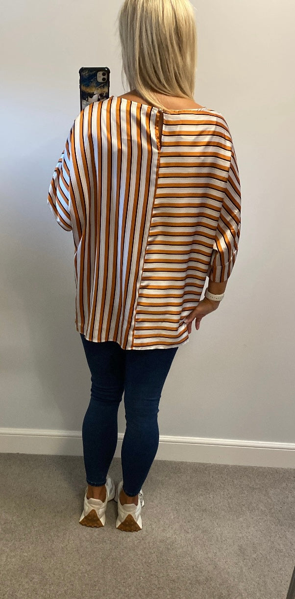 Wallis orange stripe top size L would fit upto size 18