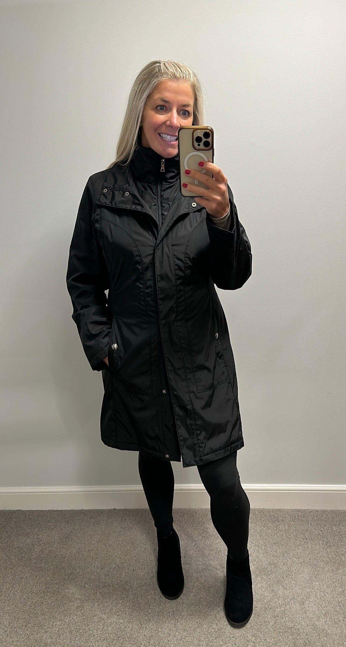 Gallery black jacket size S would fit upto size 12