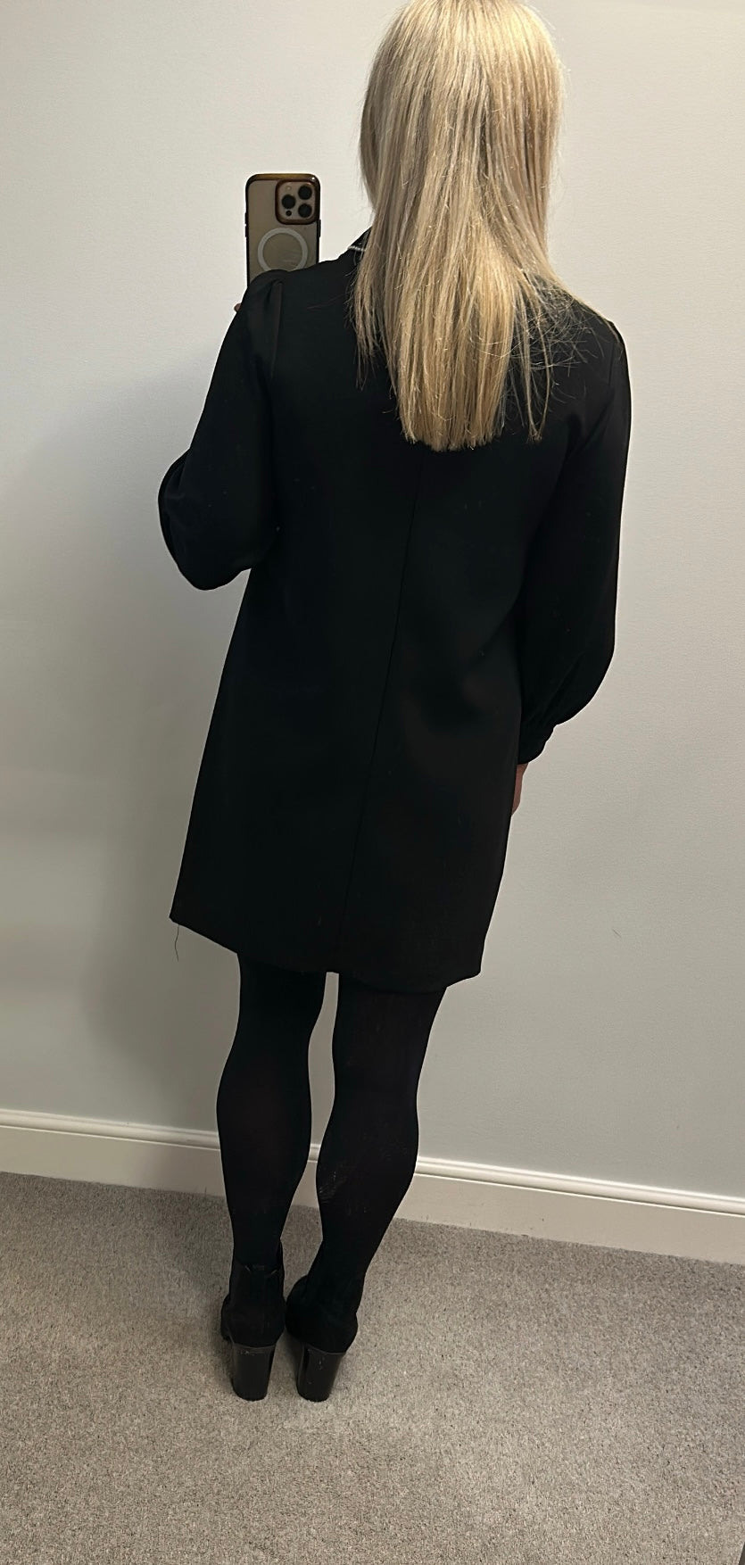 Marks and Spencer’s black pearl collar dress size 12 petite
