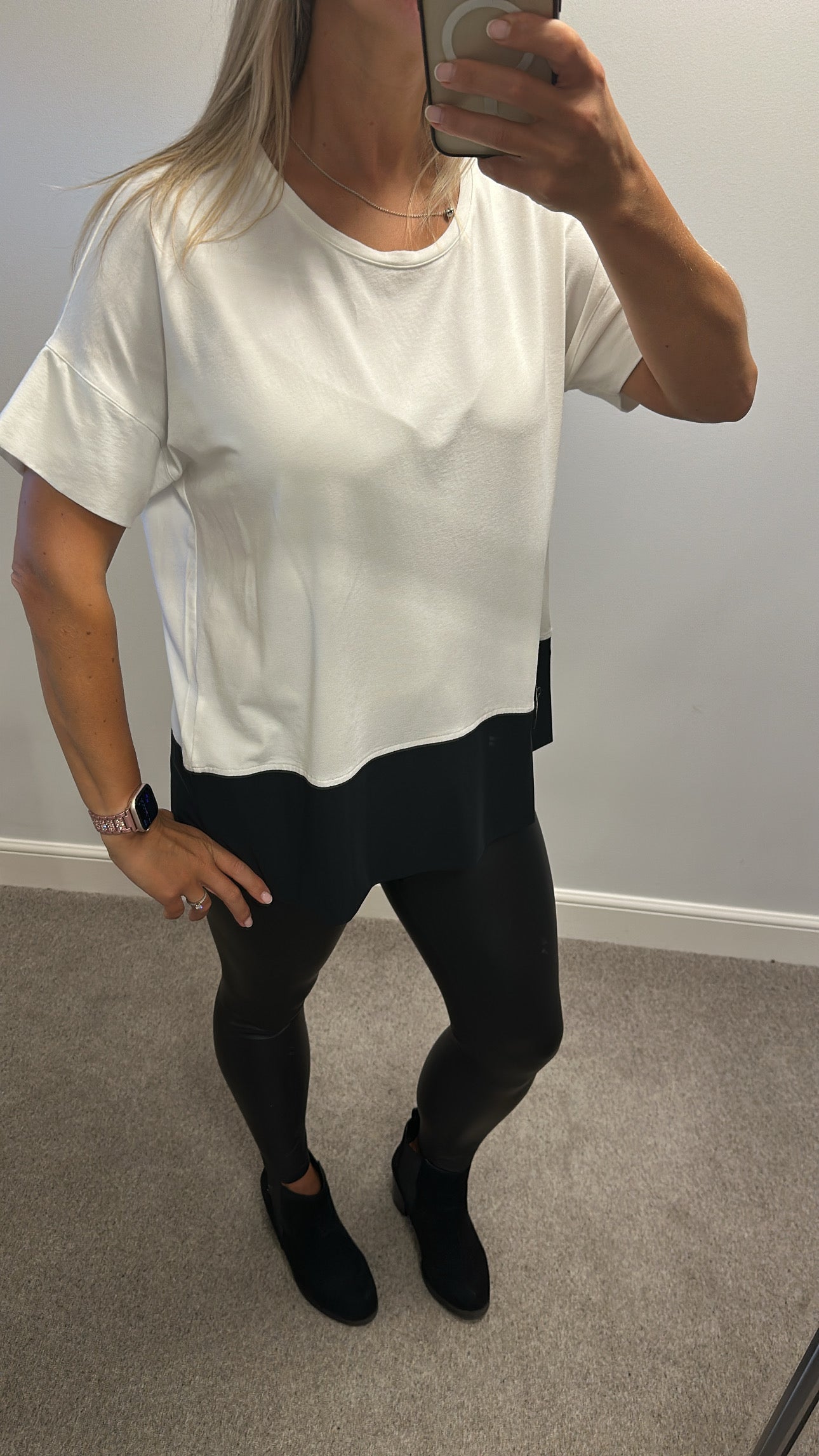 NAYA white and black top size 2 would fit upto size 16