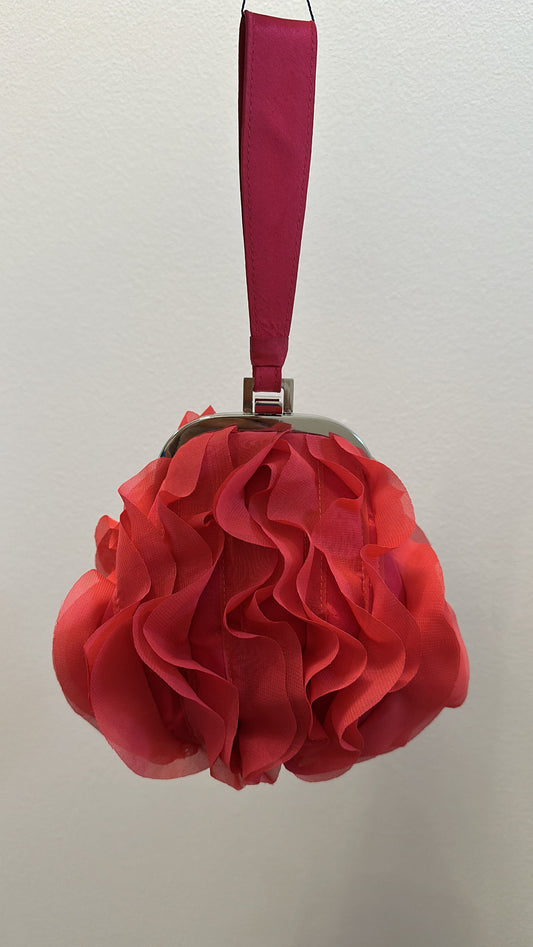 Ben de Lisi coral ruffle bag
