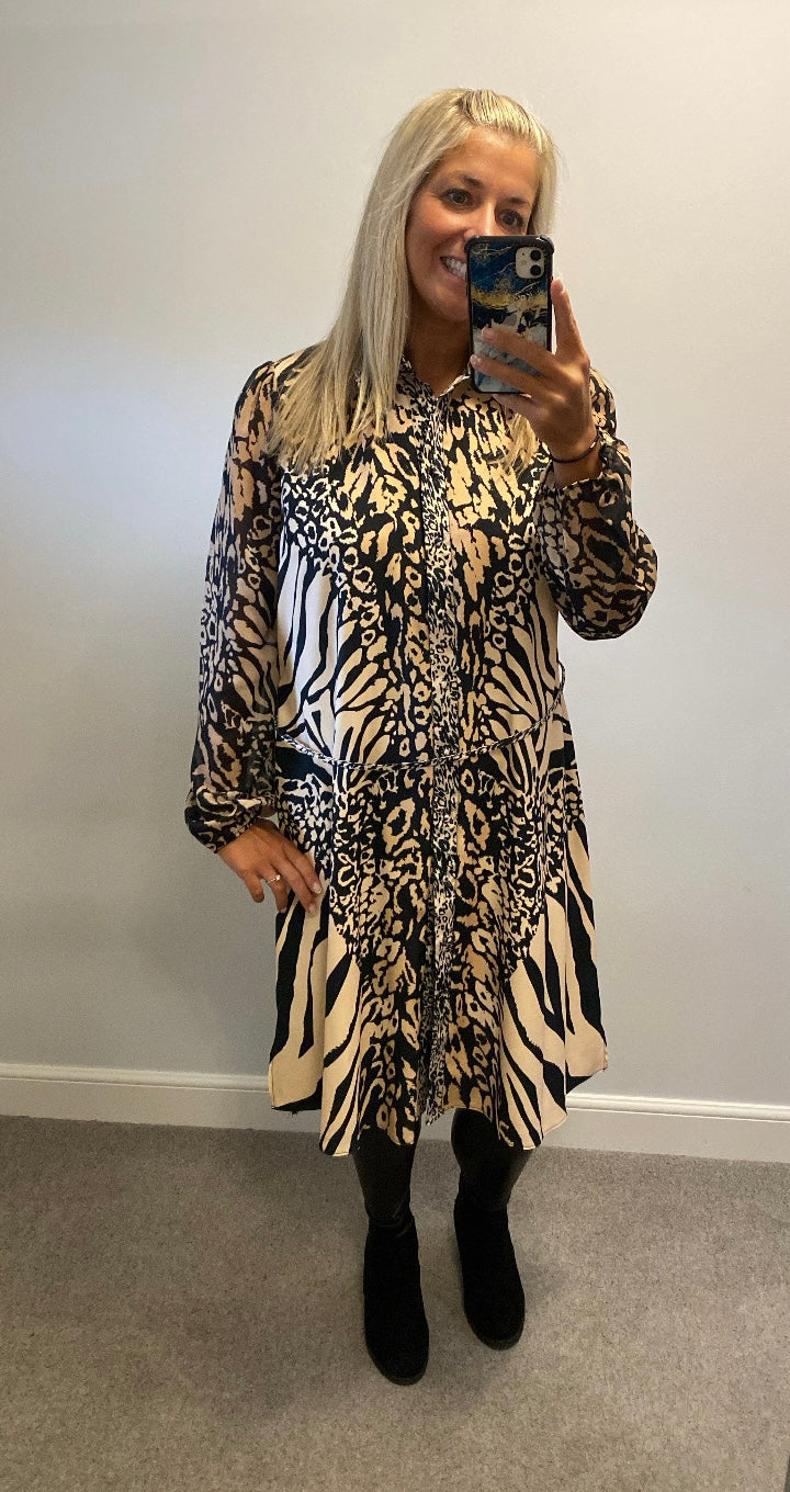 Lipsy animal print dress size 16