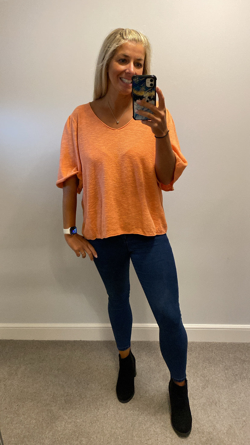 Fat face orange top size 16