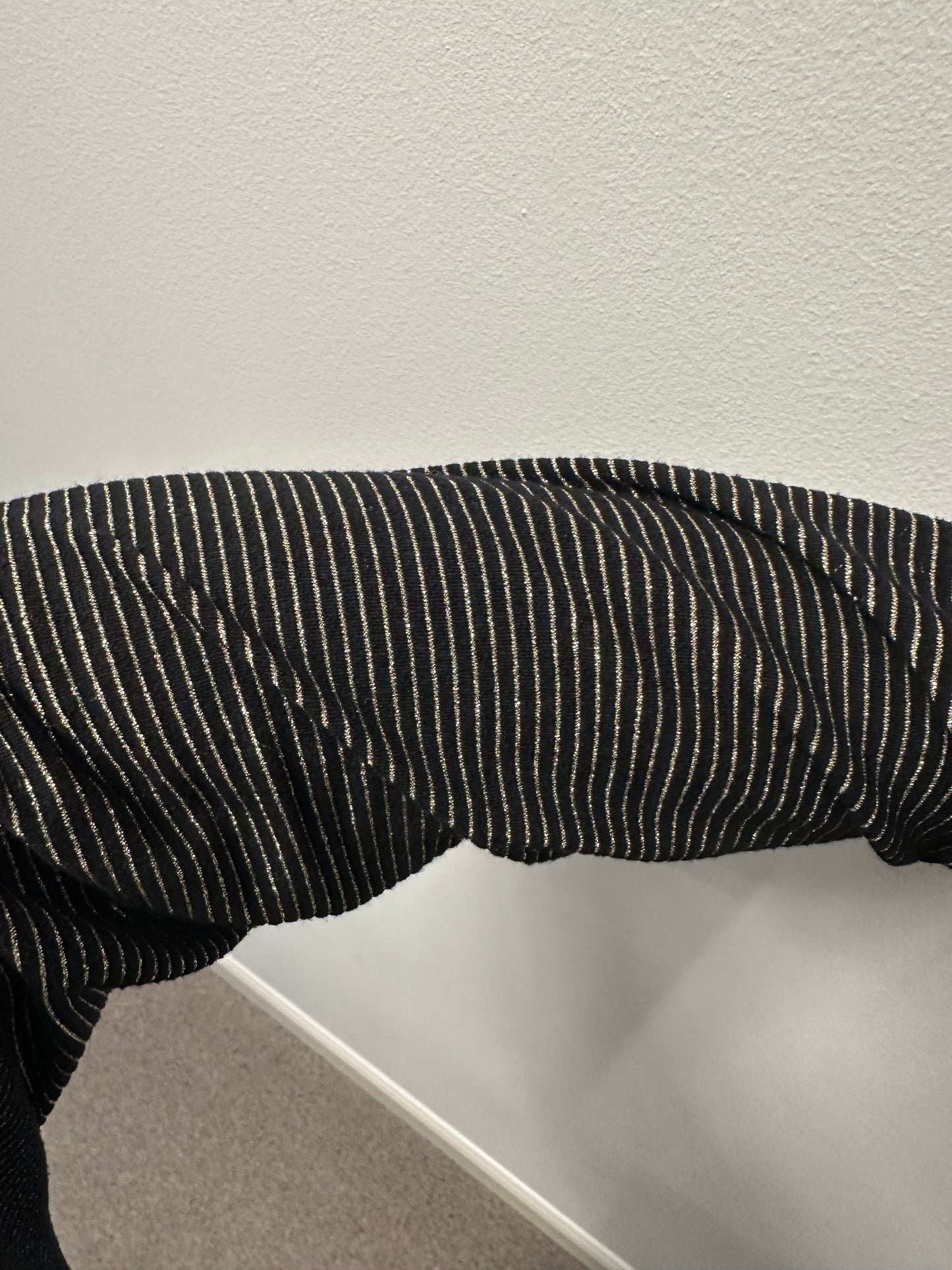 And / or Black and gold shimmer jumper onesize fitting upto size 18