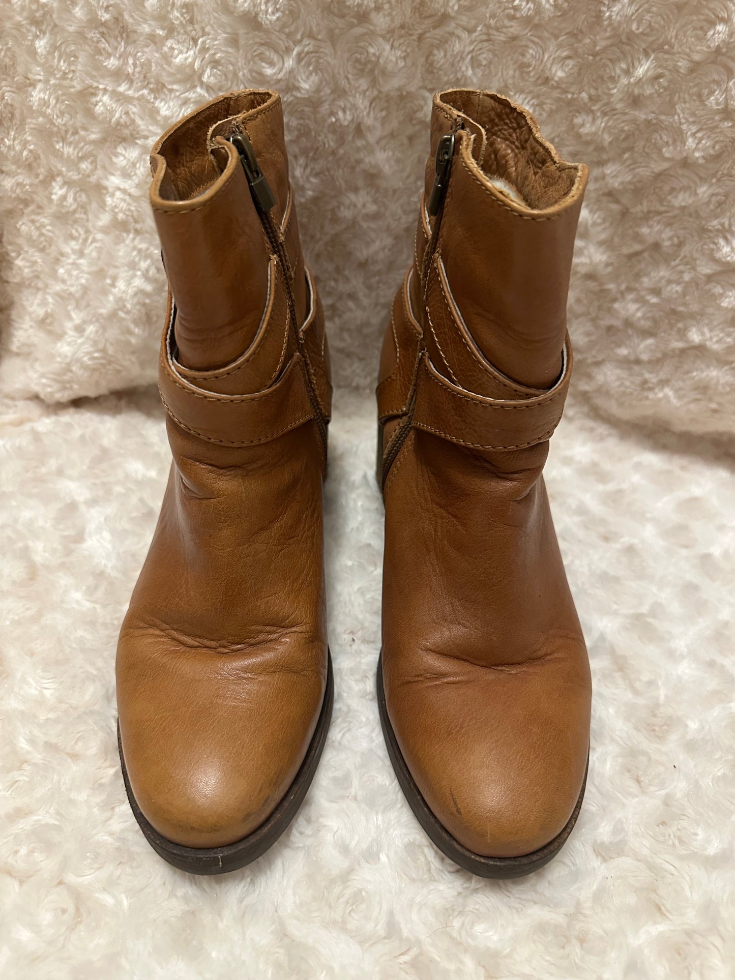 Brown leather lined boots brand new size UK 5