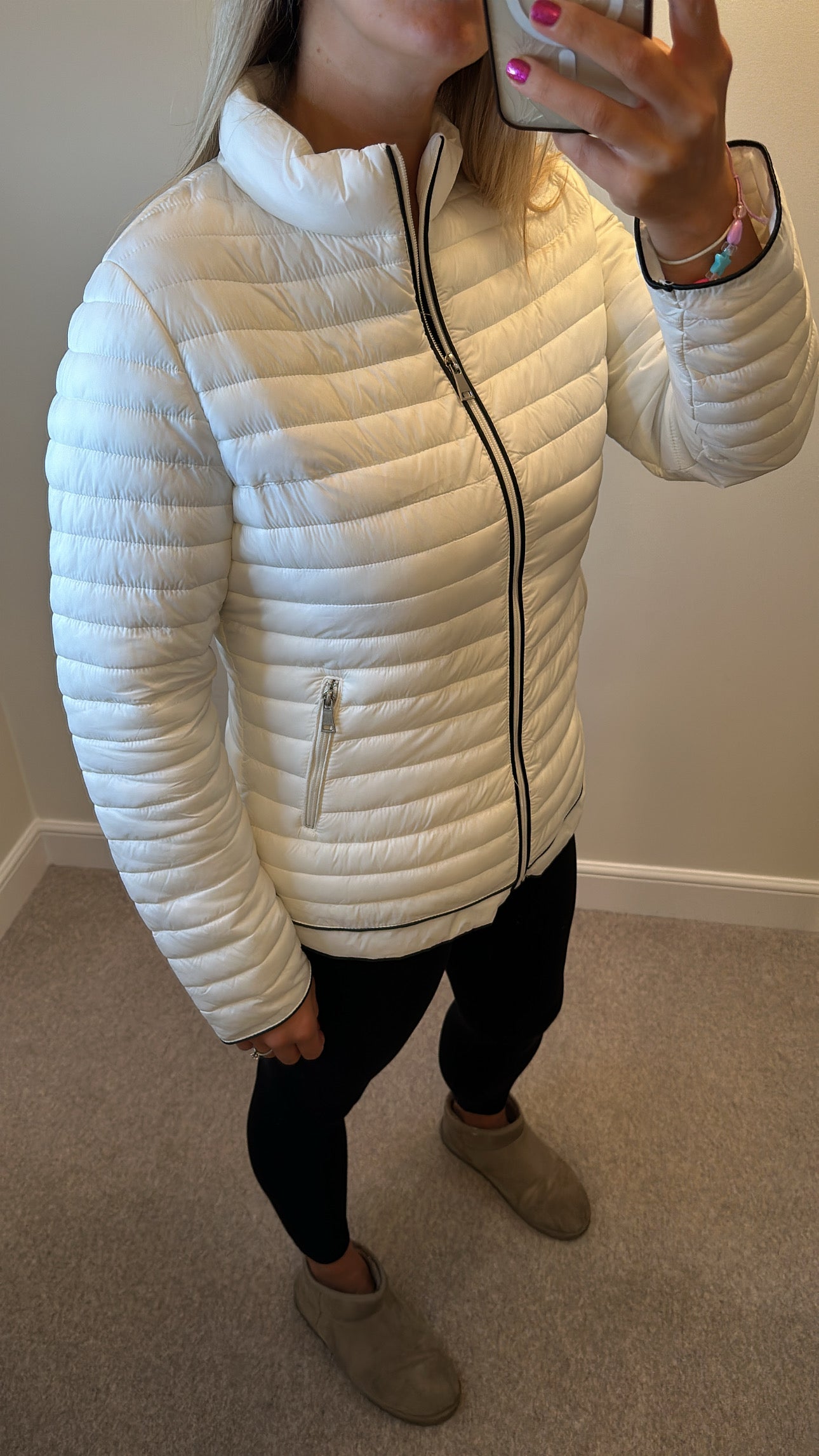 White puffer jacket unbranded fit upto size 12