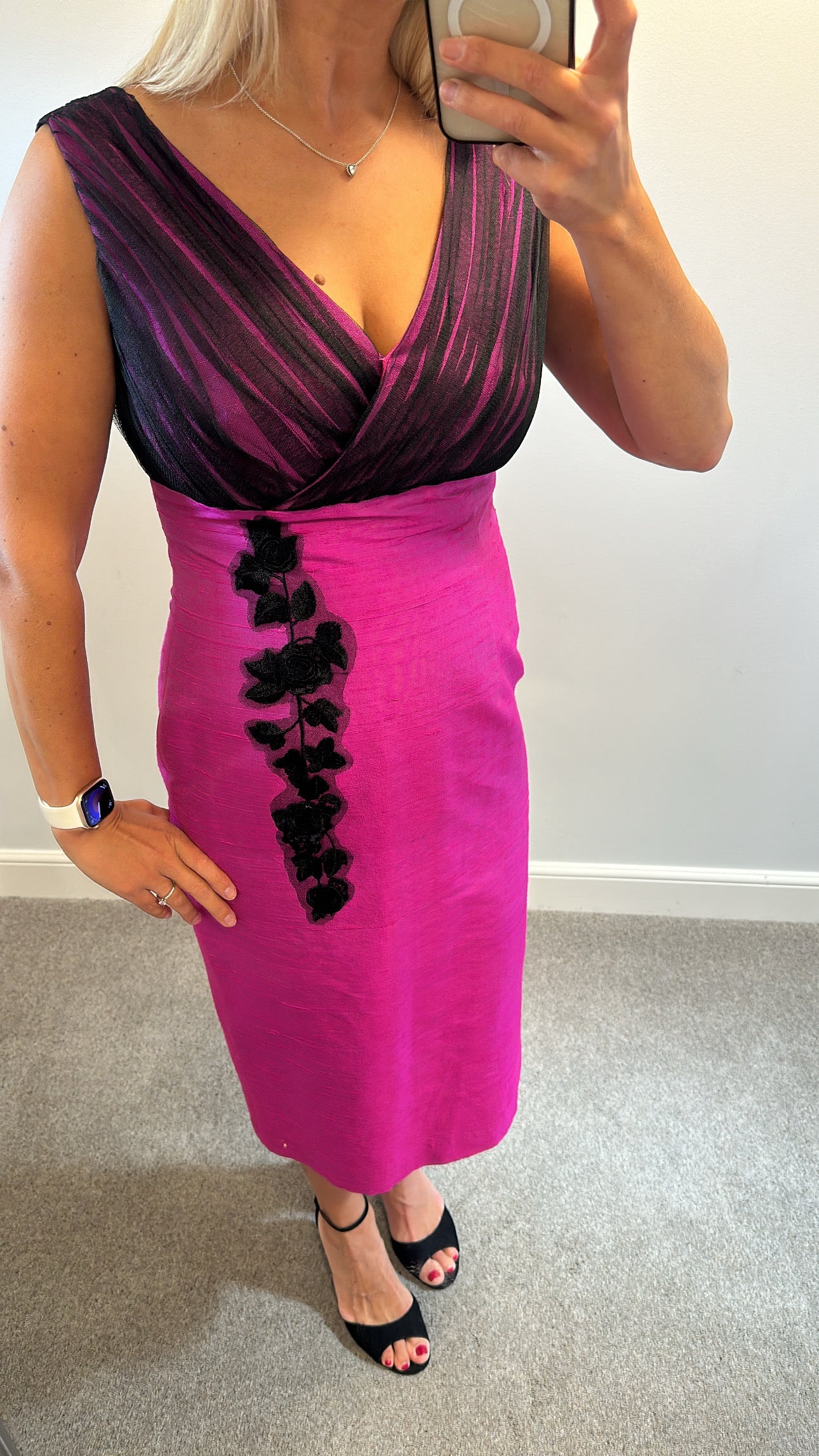 Condici deep purple embellished dress and jacket size 12 brand new with tags