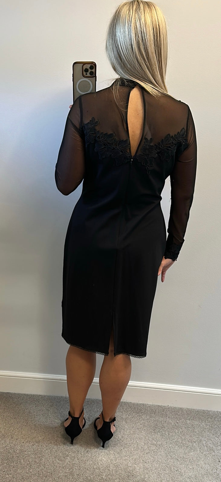 Black sheer dress size 16