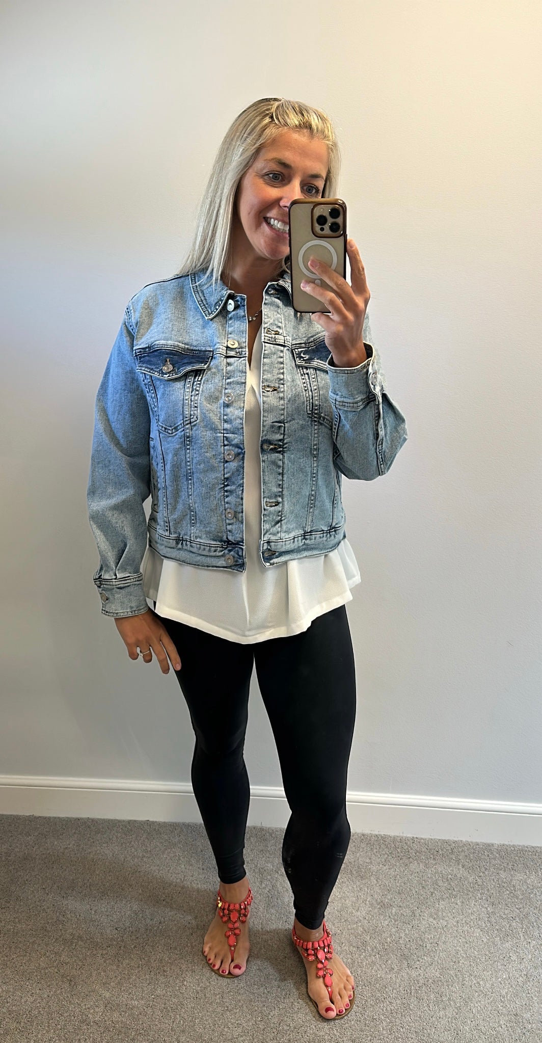 French connection denim jacket size 12
