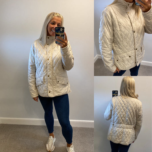 Barbour cream quilted jacket size 20