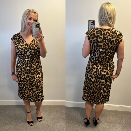 Ronni Nicole animal print dress size 18
