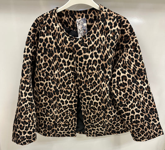 Animal print quilted jacket One size fit upto size 18 brand new with tags