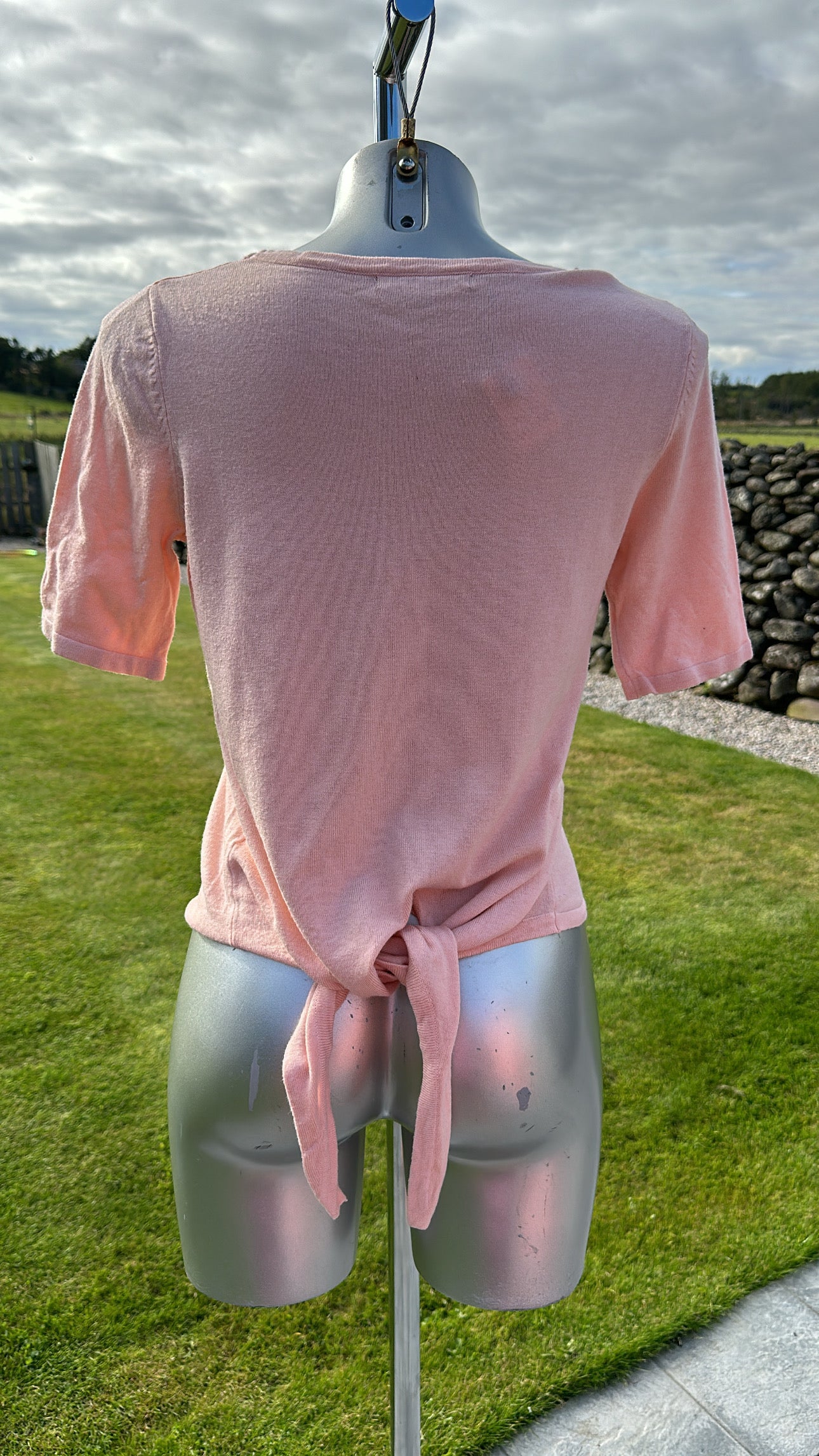 Oliver Bonas blush pink knit top size 8