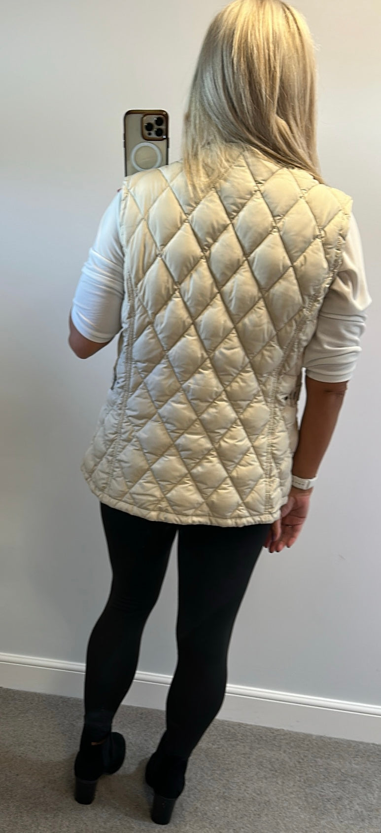 Barbour cream fibredown gilet size 18