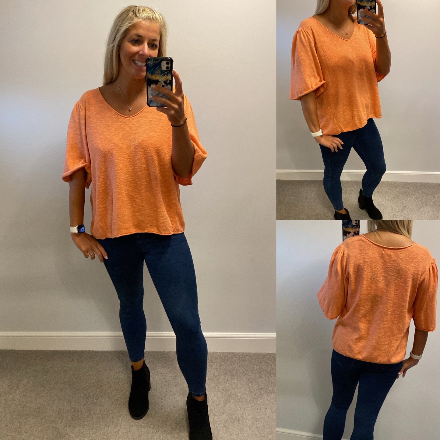 Fat face orange top size 16