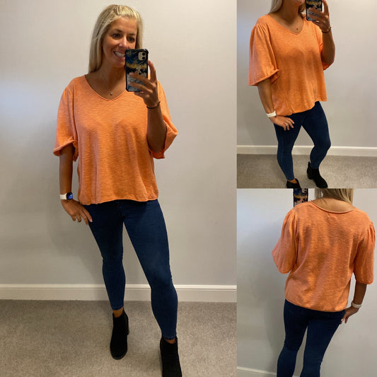 Fat face orange top size 16
