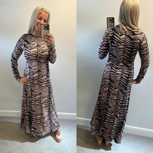 ASOS animal print long dress size 12