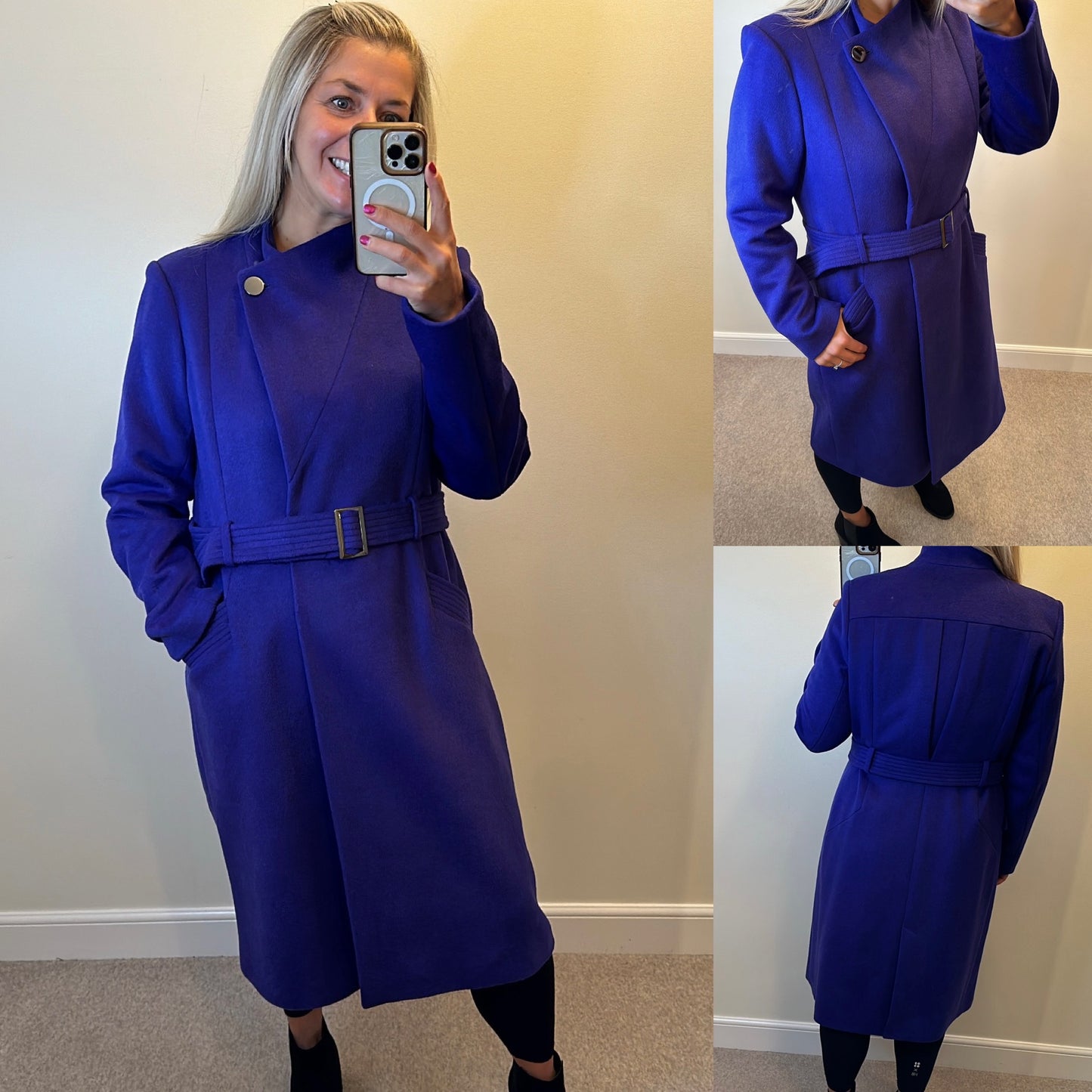 Phase eight purple long line jacket size 14