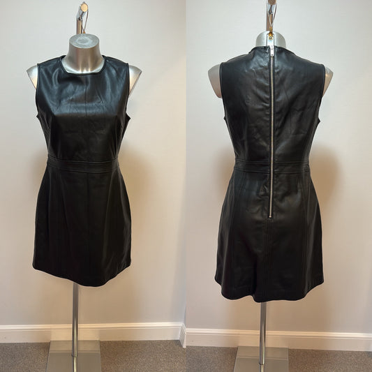 Warehouse black leatherette dress size 12 brand new with tags RRP £46