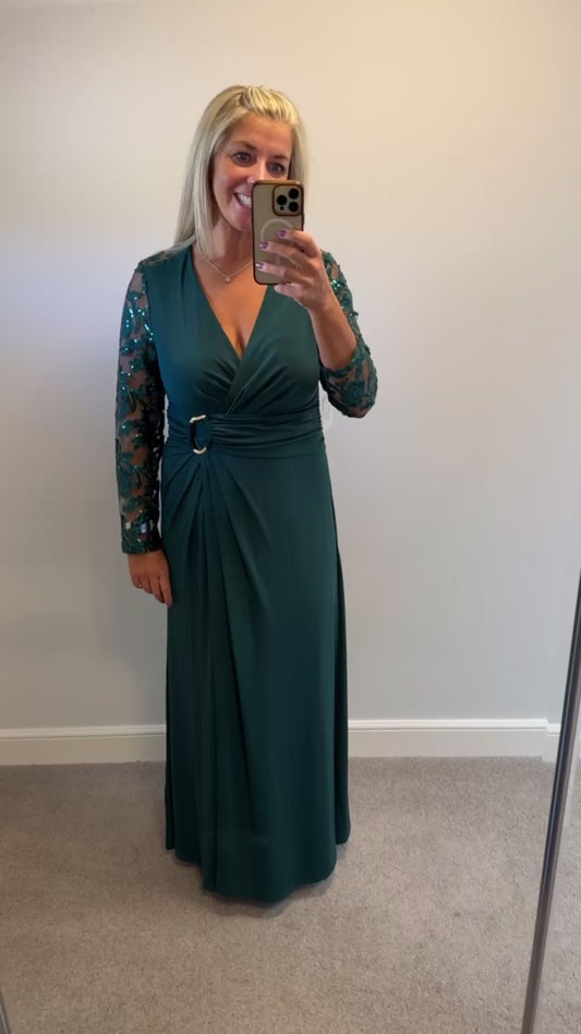 Phase eight dark green sequin lace dress size 12 brand new with tags RRP £169